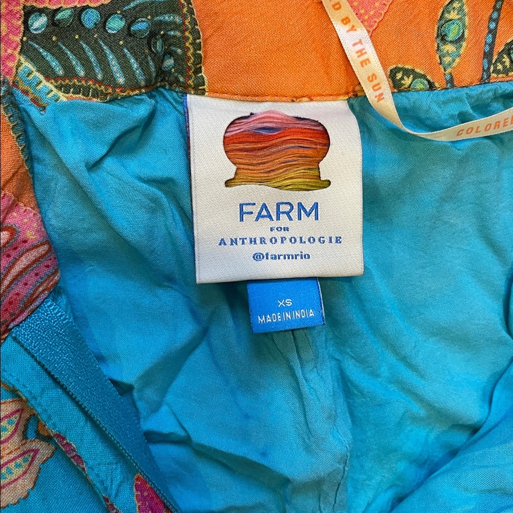 FARM Rio Tropical Floral Wide-Leg Pants - Teal and Orange - Picture 5 of 10